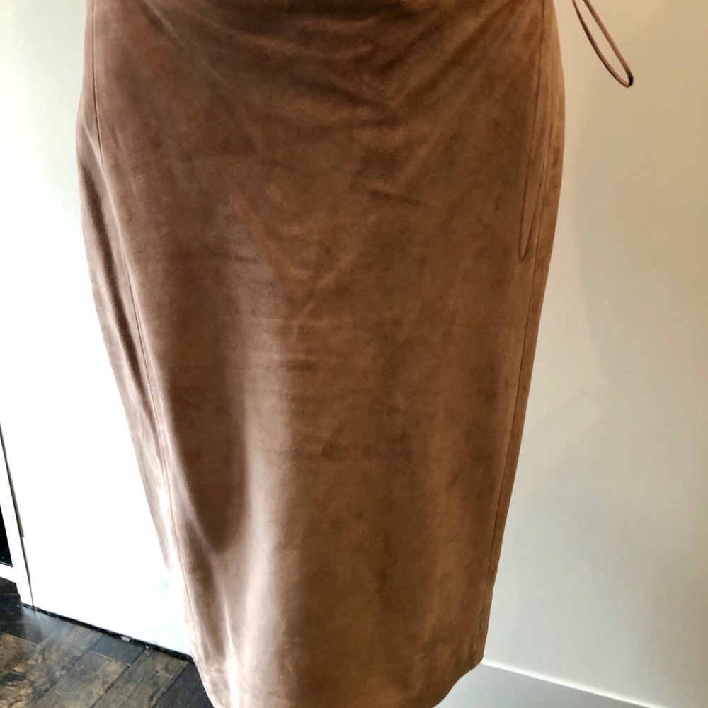 Ralph Lauren purple label pink suede skirt size 8